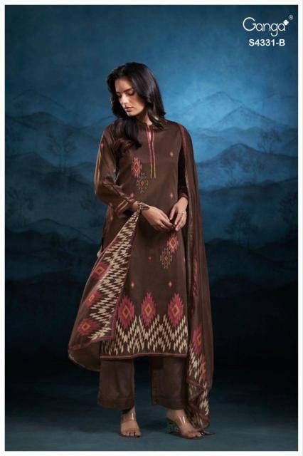 Ganga crisa 4331 Wholesale dress materials manufacturers in Delhi